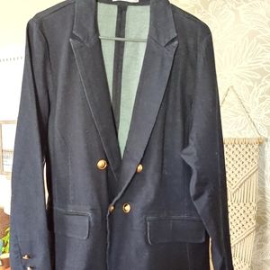 Just Fab 2X Dark Denim Blazer